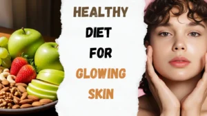 Healthy foods and drinks that promote glowing skin naturally.